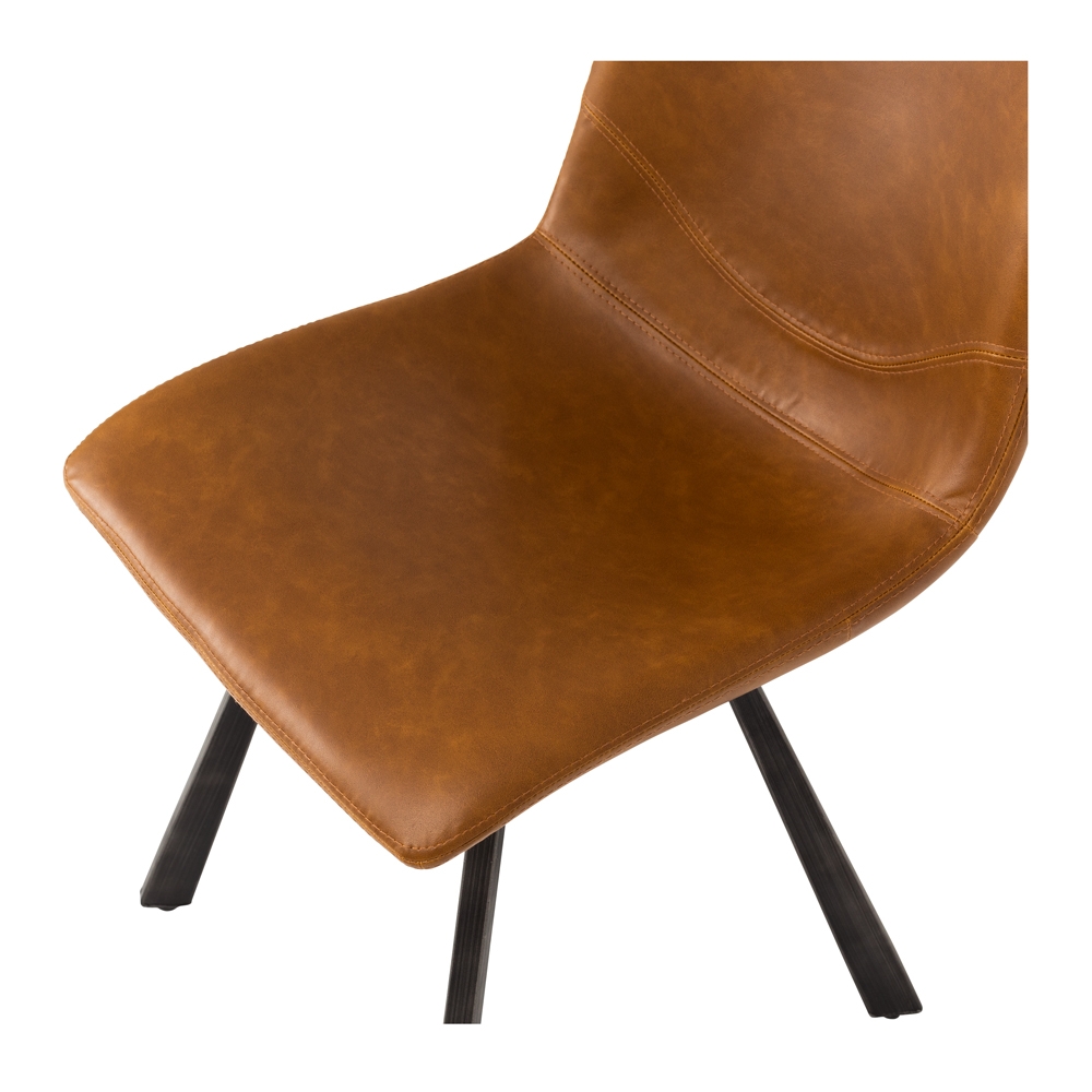 Rustic Chair Vintage Cognac PU