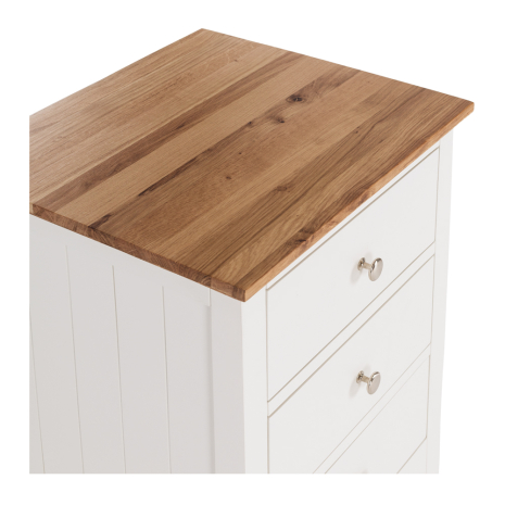 Jessica 3drw Bedside OAK TOP