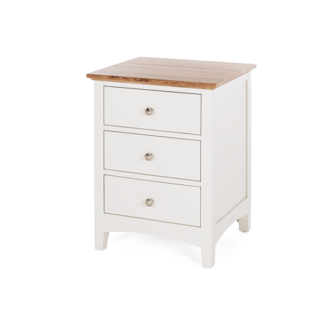 Jessica 3drw Bedside OAK TOP