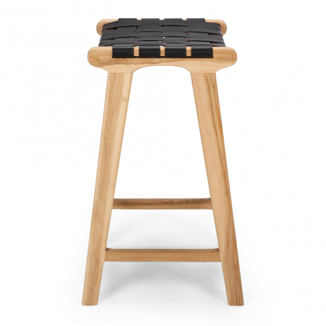 Indo Woven Barstool Black