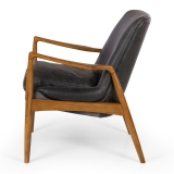 Steiner Armchair Black Wax Leather