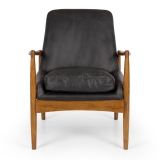 Steiner Armchair Black Wax Leather