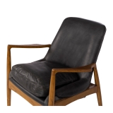 Steiner Armchair Black Wax Leather