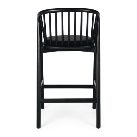 NORD Highback Barstool (Black Oak) BLK PU Seat