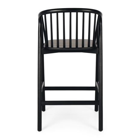 NORD Highback Barstool (Black Oak) BLK PU Seat