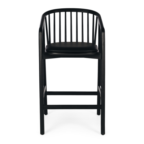 NORD Highback Barstool (Black Oak) BLK PU Seat