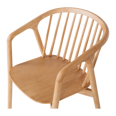 NORD Chair (Natural Oak) BLK PU Seat