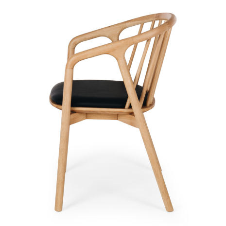 NORD Chair (Natural Oak) BLK PU Seat