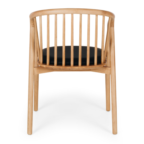 NORD Chair (Natural Oak) BLK PU Seat