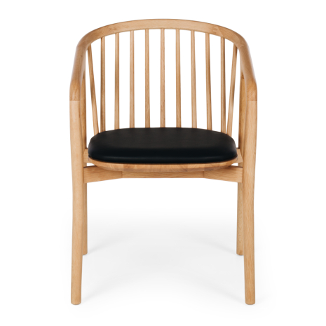 NORD Chair (Natural Oak) BLK PU Seat