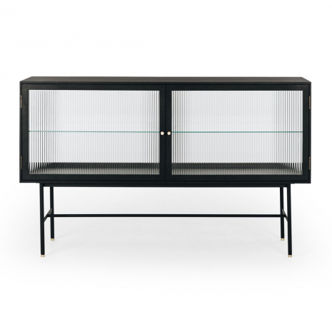 Kobe Sideboard (Black Oak) Fluted Glass