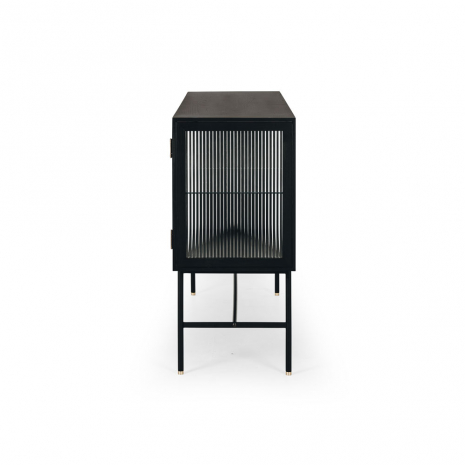 Kobe Sideboard (Black Oak) Fluted Glass